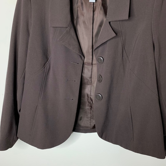 Investments Women's Blazer Jacket Vintage y2k 2000 Single Button Collared 16P - Picture 4 of 12